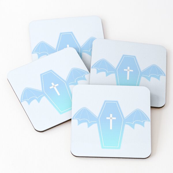 Item preview, light blue coffin with wings ₊˚ෆ designed and sold by cottonlacey.