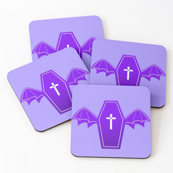 Item preview, vivid purple coffin with wings ₊˚ෆ designed and sold by cottonlacey.