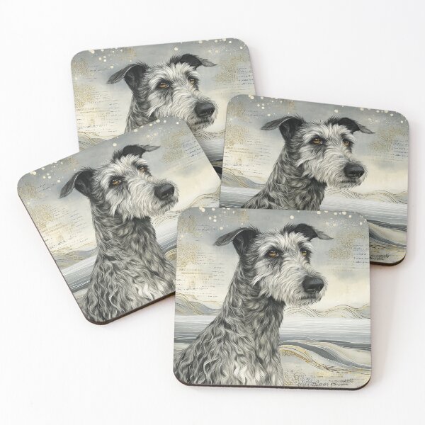Item preview, Greyhound, Scottish deerhound, in front of a loch designed and sold by aghnadarragh.