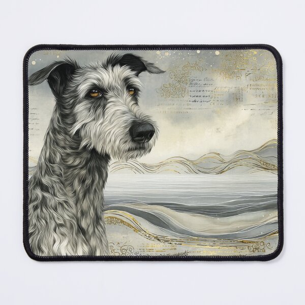 Item preview, Greyhound, Scottish deerhound, in front of a loch designed and sold by aghnadarragh.