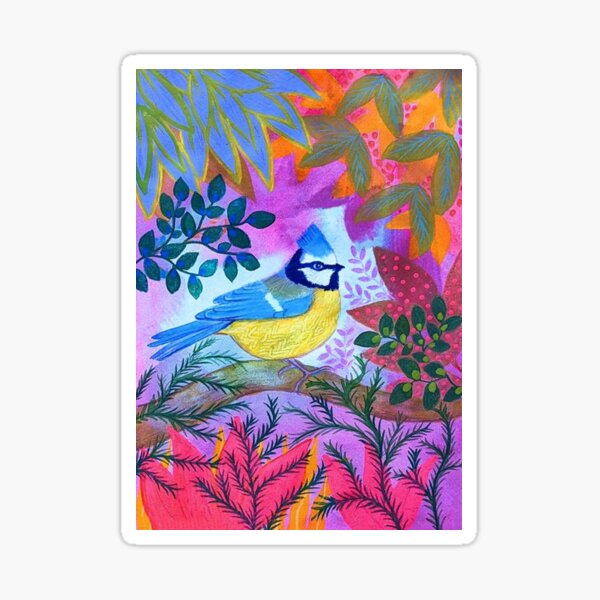 Item preview, Colourful Bluetit designed and sold by Jessincolour.