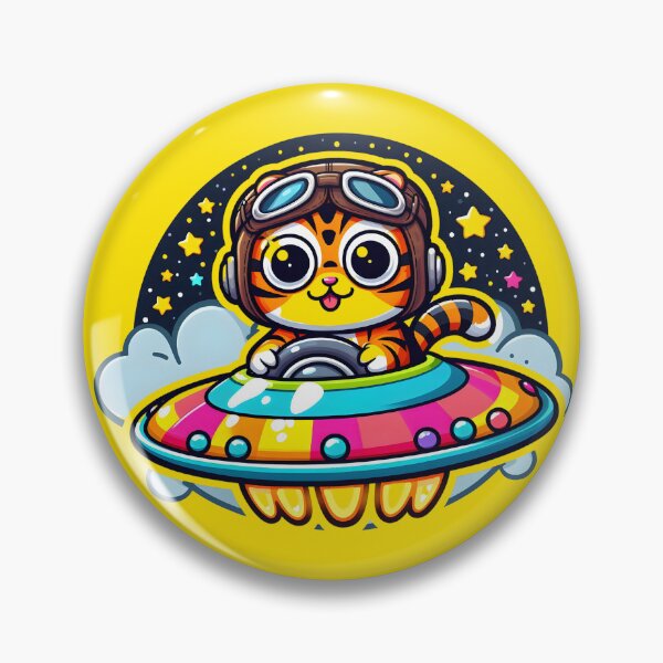 Item preview, UFO Kawaii Tiger designed and sold by ArtistEmbrace.