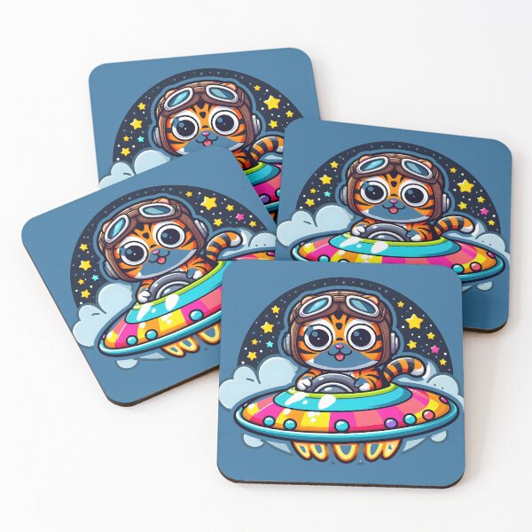 Item preview, UFO Kawaii Tiger designed and sold by ArtistEmbrace.