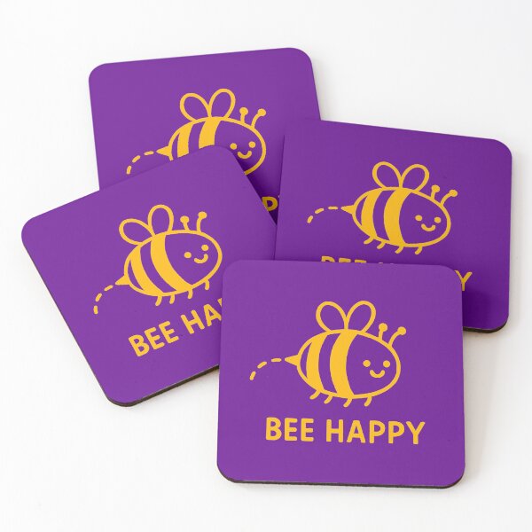 Item preview, Bee Happy – Cute Smiling Bee Positive Vibes - Yellow designed and sold by FunnehGacha.