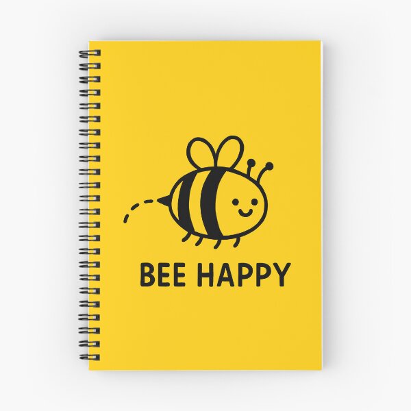 Item preview,  Bee Happy – Cute Smiling Bee Positive Vibes - Black designed and sold by FunnehGacha.