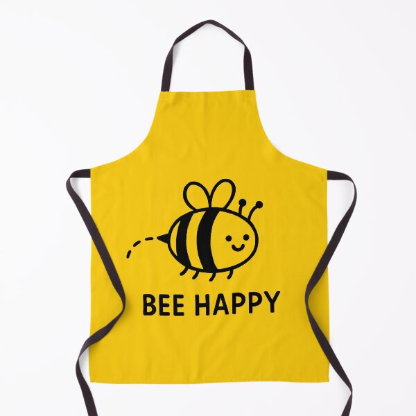 Item preview, Bee Happy – Cute Smiling Bee Positive Vibes - Black designed and sold by FunnehGacha.