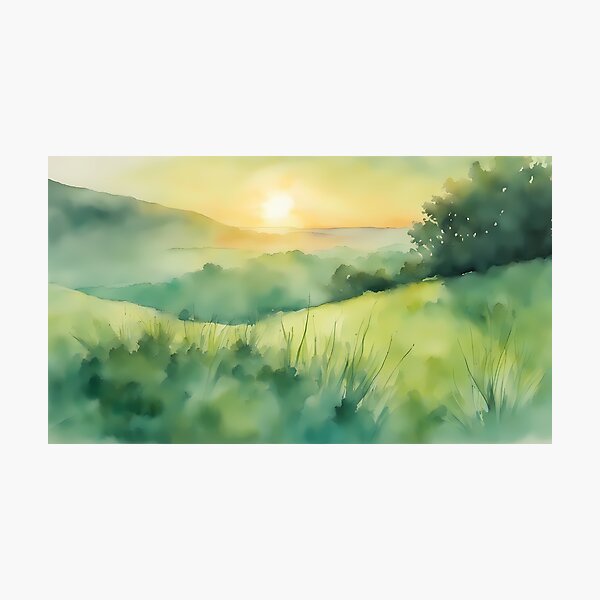 Item preview, Green Hills and Sunrise designed and sold by BookCovered.