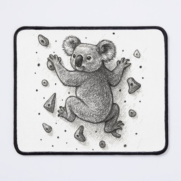 Artikelvorschau, Bouldern Koala Bär Klettern Zeichnung Geschenk entworfen und verkauft von Pineapple-Tree.