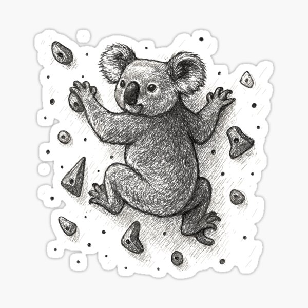 Artikel-Vorschau von Bouldern Koala Bär Klettern Zeichnung Geschenk, designt und verkauft von Pineapple-Tree.