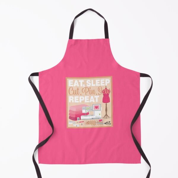 Item preview, Eat Sleep Repeat Dressmaking - Embroidery Machine - PINK designed and sold by StellarFX.