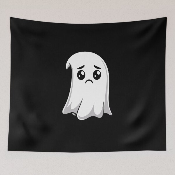 Item preview, sad cartoon ghost designed and sold by jkrphoto.