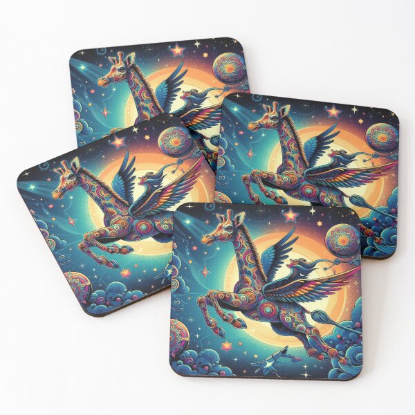 Item preview, colorful mystic giraffe designed and sold by Dogandesighn.