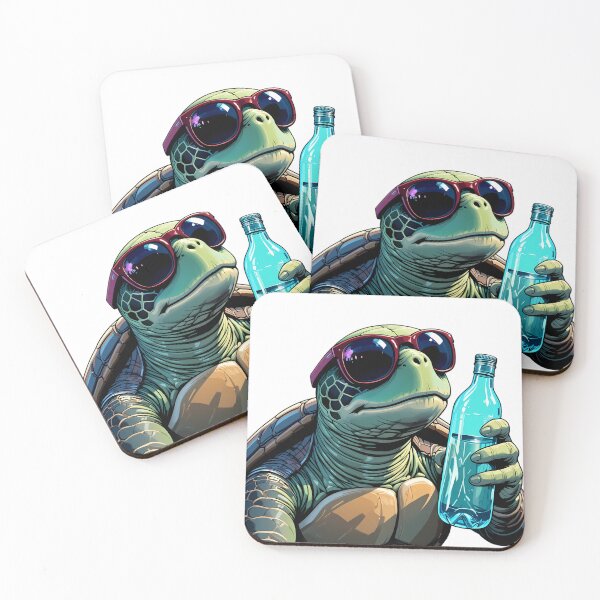 Item preview, Cool Turtle with Water Bottle - World Environment Day designed and sold by IndulgentBob.