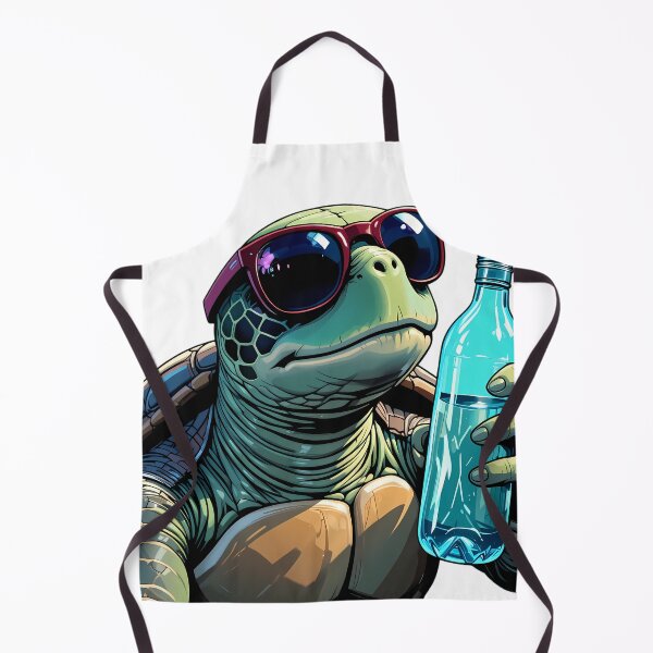 Item preview, Cool Turtle with Water Bottle - World Environment Day designed and sold by IndulgentBob.