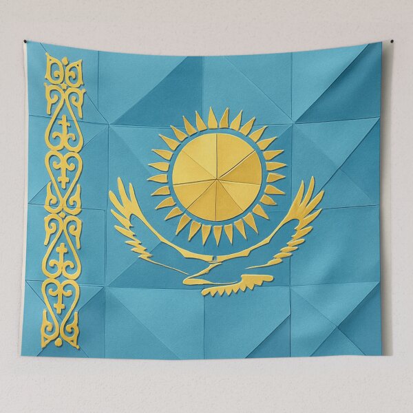 Item preview, Kazakhstan Flag – Modern Flat Design designed and sold by PrometheusStyle.