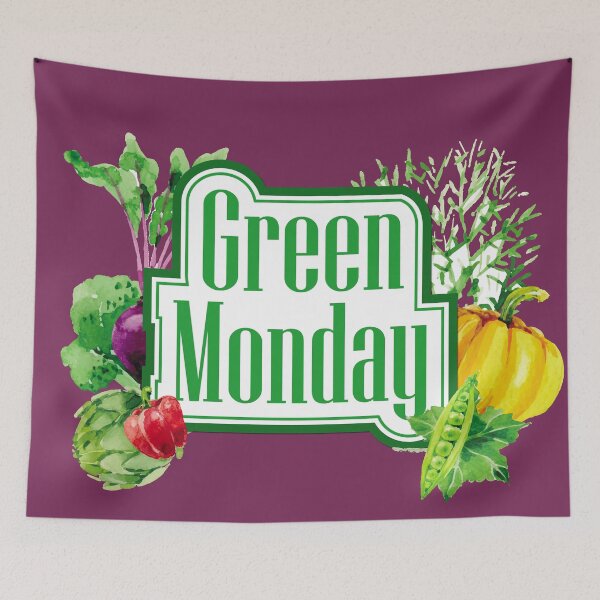 Item preview, Live well eat well - Green Monday designed and sold by thewishdesigns.