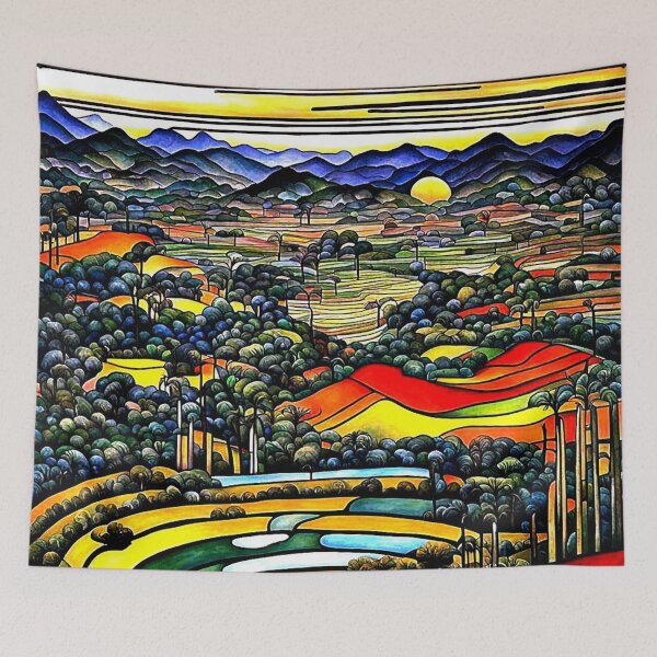 Item preview, Terraced Landscape 6 designed and sold by George Hutton Hunter.