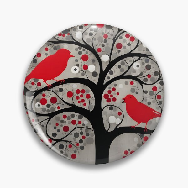 Aperçu de l'œuvre Arbre à oiseaux rouges créée et vendue par Cathi.