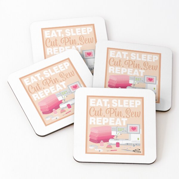 Item preview, Eat Sleep Repeat General Sewing - Embroidery Machine - PINK designed and sold by StellarFX.