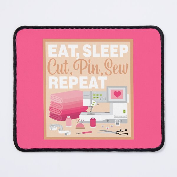 Item preview, Eat Sleep Repeat General Sewing - Embroidery Machine - PINK designed and sold by StellarFX.