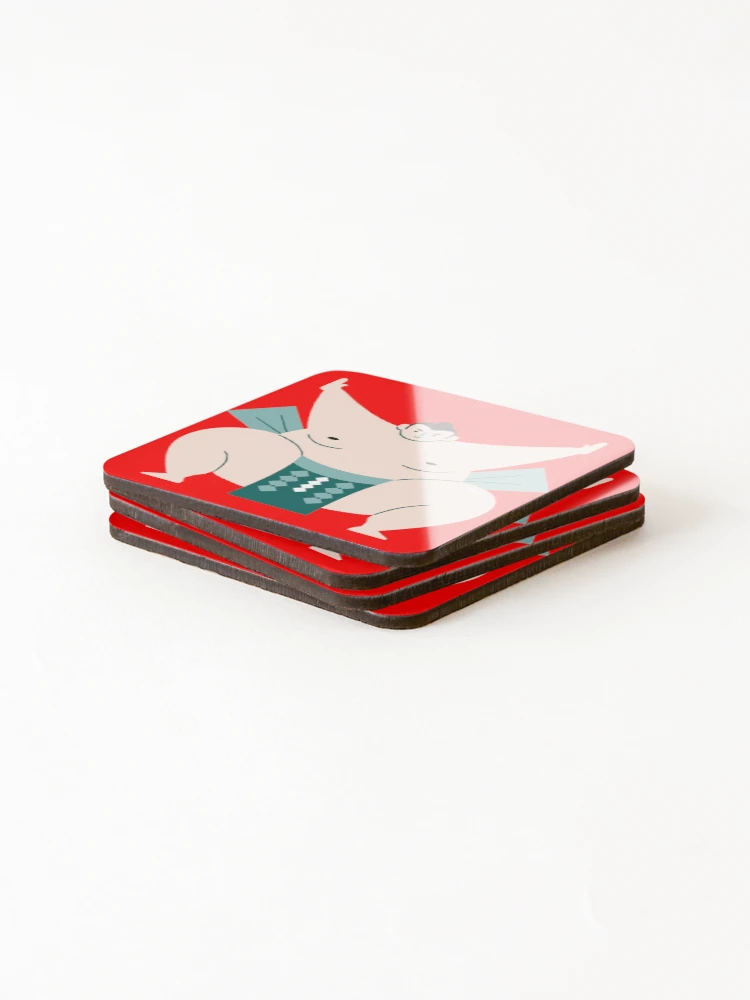 Thumbnail 4 of 5, Coasters (Set of 4), Sumo - Raloel designed and sold by Raloel Art.