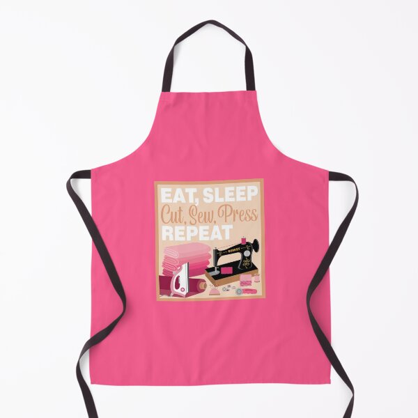 Item preview, Eat Sleep Repeat Quilting - Old Machine - PINK designed and sold by StellarFX.