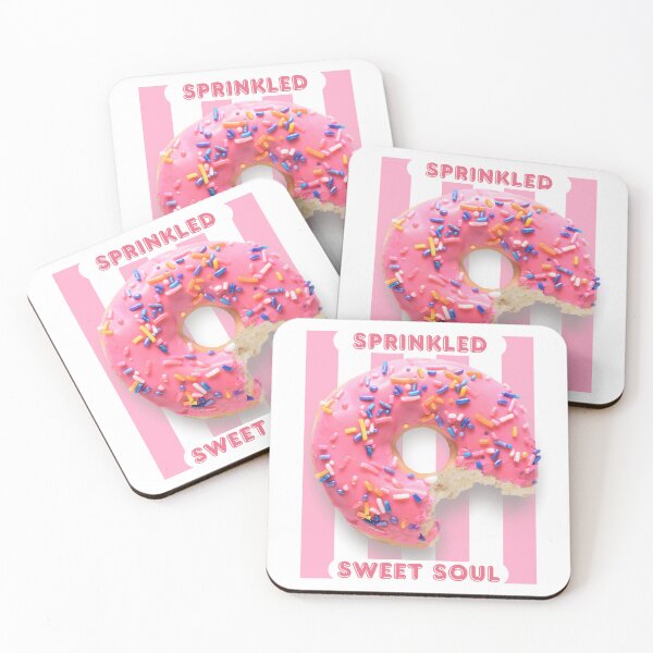Item preview, Sprinkled sweet soul Pink doughnut shop breakfast baked goods designed and sold by joyfulfeatures.