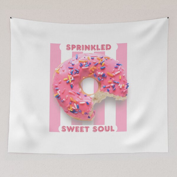Item preview, Sprinkled sweet soul Pink doughnut shop breakfast baked goods designed and sold by joyfulfeatures.