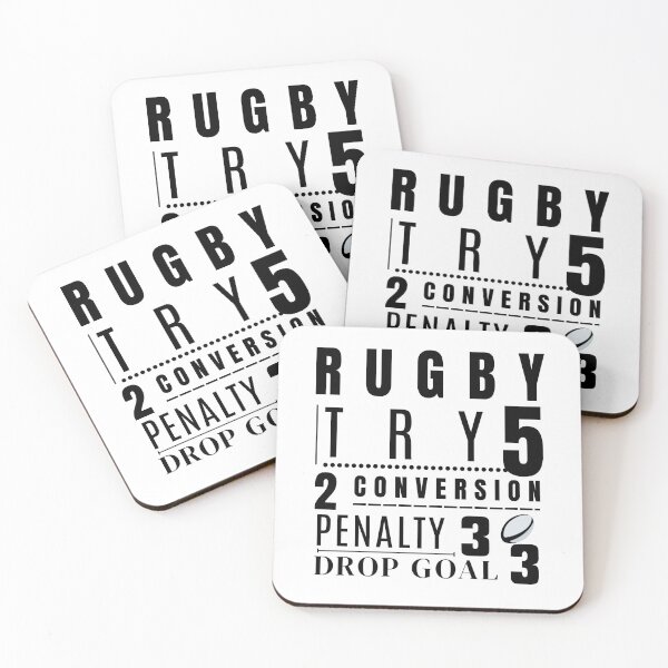 Item preview, How Rugby Scoring Works – Try, Conversion, Penalty, Drop Goal Poster designed and sold by Cheeky Lydia.