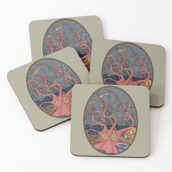 Item preview, vintage-style Kraken designed and sold by Masque&Muse.