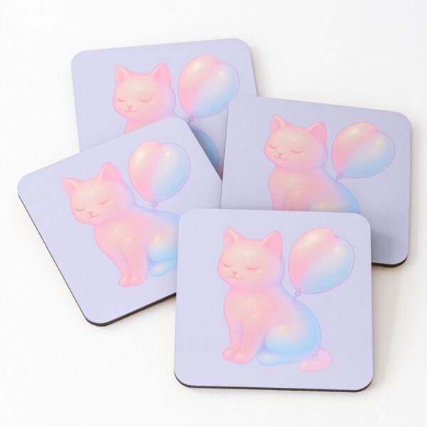 Item preview, swelling hart, balloon-winged cat designed and sold by ashwin.alcove.