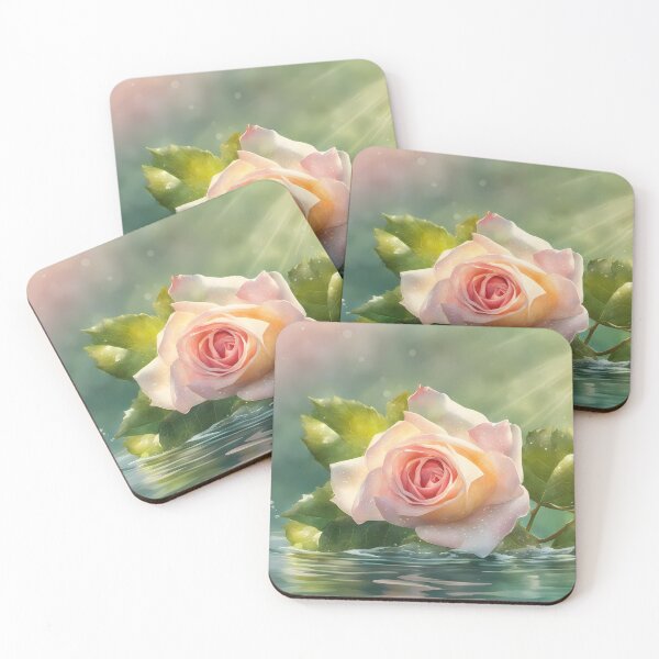 Artikelvorschau, Hellrosa Rose im Wasser entworfen und verkauft von CalmnessbyChoice.
