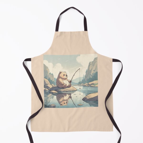 Item preview, Fishing for bears peacefully along the stream designed and sold by ZenAnimal.