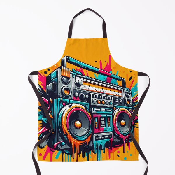 Item preview, Boom! This Retro Boombox Brings the Beat with a Splash of Color! designed and sold by DopeVibeStuff.