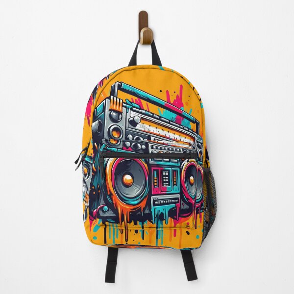 Item preview, Boom! This Retro Boombox Brings the Beat with a Splash of Color! designed and sold by DopeVibeStuff.