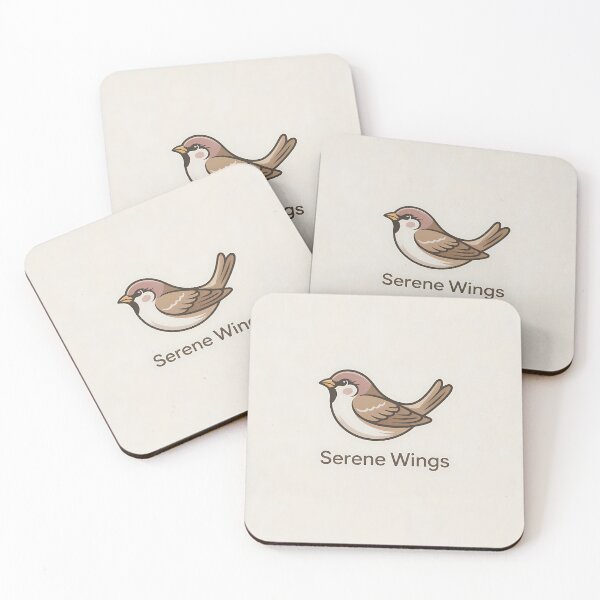Item preview, Serene Wings Sparrow: Peaceful Bird Illustration designed and sold by VA Design.