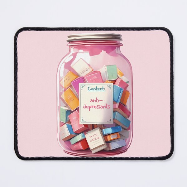 Item preview, Books in a Jar Antidepressants: Book Antidepressants designed and sold by Wordsmith-Wear.