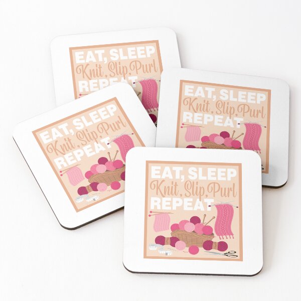 Item preview, Eat Sleep Repeat Knitting - Knitting items - PINK designed and sold by StellarFX.