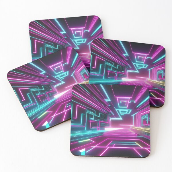 Item preview, "Electric Dreams in a Neon Geometric Maze" designed and sold by ChernivtsiSkoda.