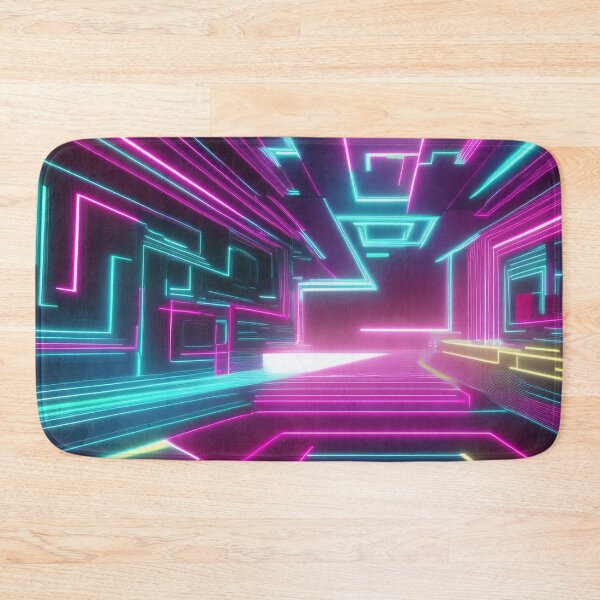 Item preview, "Electric Dreams in a Neon Geometric Maze" designed and sold by ChernivtsiSkoda.