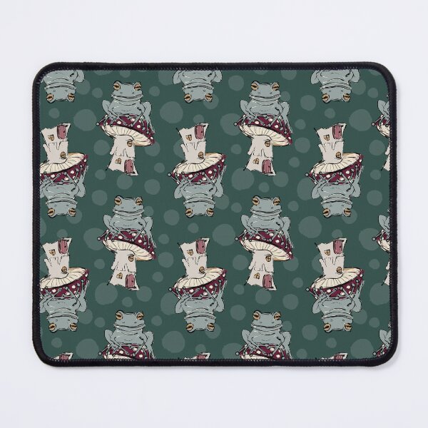 Item preview, vintage look fly agaric and frog on polka dots - pale ivy green designed and sold by kobyakov.