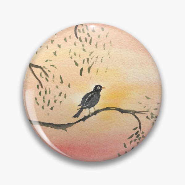 Item preview, Blackbird at sunset designed and sold by GiselleSellier.