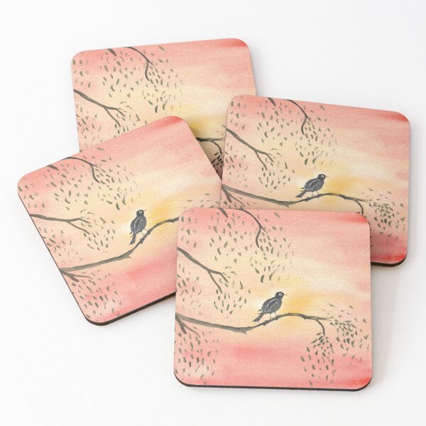 Item preview, Blackbird at sunset designed and sold by GiselleSellier.