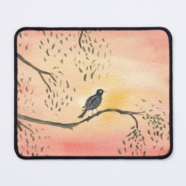 Item preview, Blackbird at sunset designed and sold by GiselleSellier.