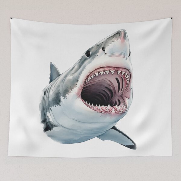 Item preview, Great White Shark designed and sold by 4rtistcDrift.