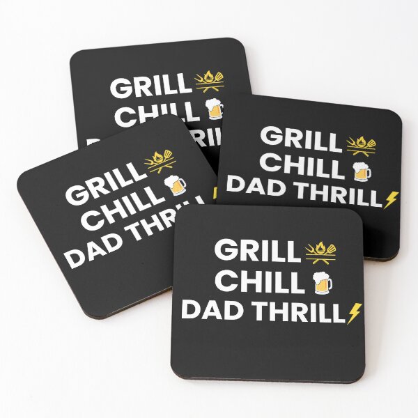 Item preview, Grill Chill Dad Thrill Retro BBQ designed and sold by Vistavibe.