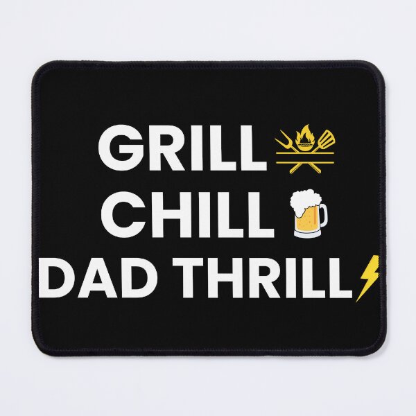 Item preview, Grill Chill Dad Thrill Retro BBQ designed and sold by Vistavibe.