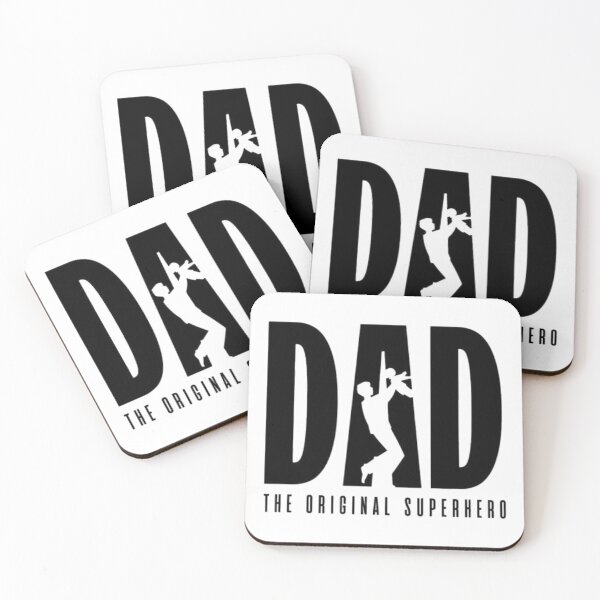 Item preview, Dad The Original Superhero - Father's Day Gift Black White Typography Design designed and sold by DESIGN DIMENSION .
