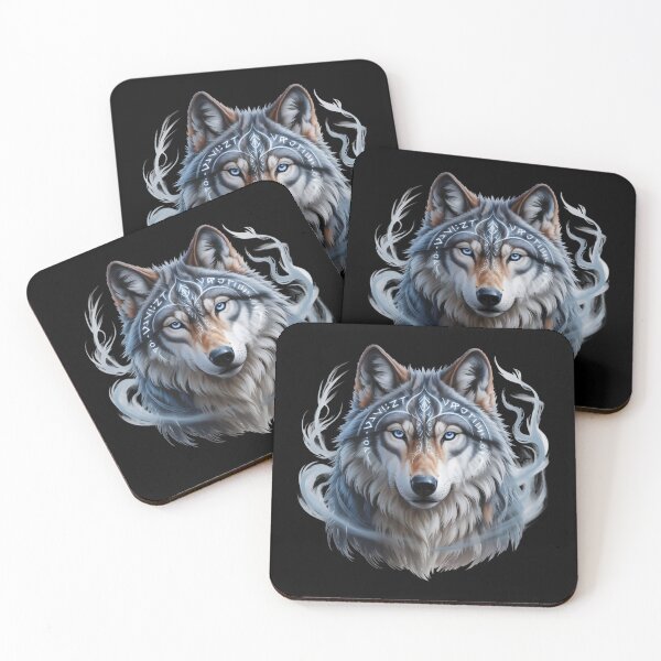 Item preview, The Mystic Wolf. Wolf Portrait designed and sold by VividTrails.