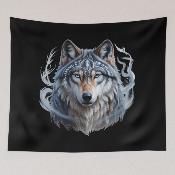 Item preview, The Mystic Wolf. Wolf Portrait designed and sold by VividTrails.